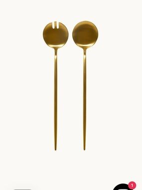 Taja Gold Salad Servers - 2 Piece Set